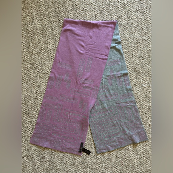 Coach Purple Grey Scarf - Picture 5 of 8